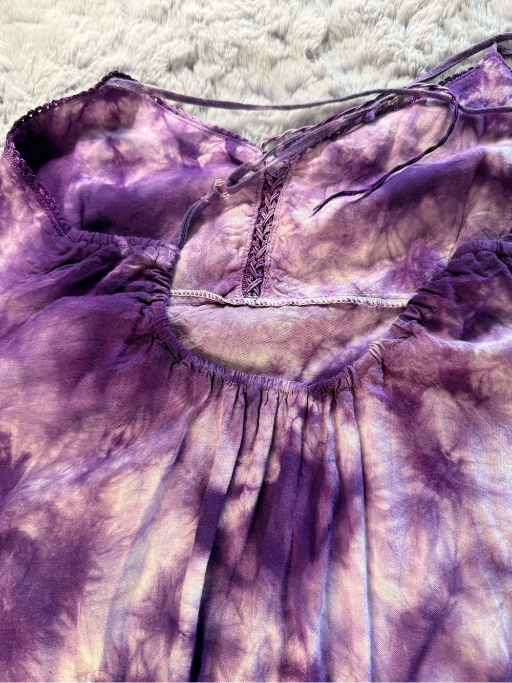 Purple Tie-Dye Slip Maxi Dress - Picture 5 of 8